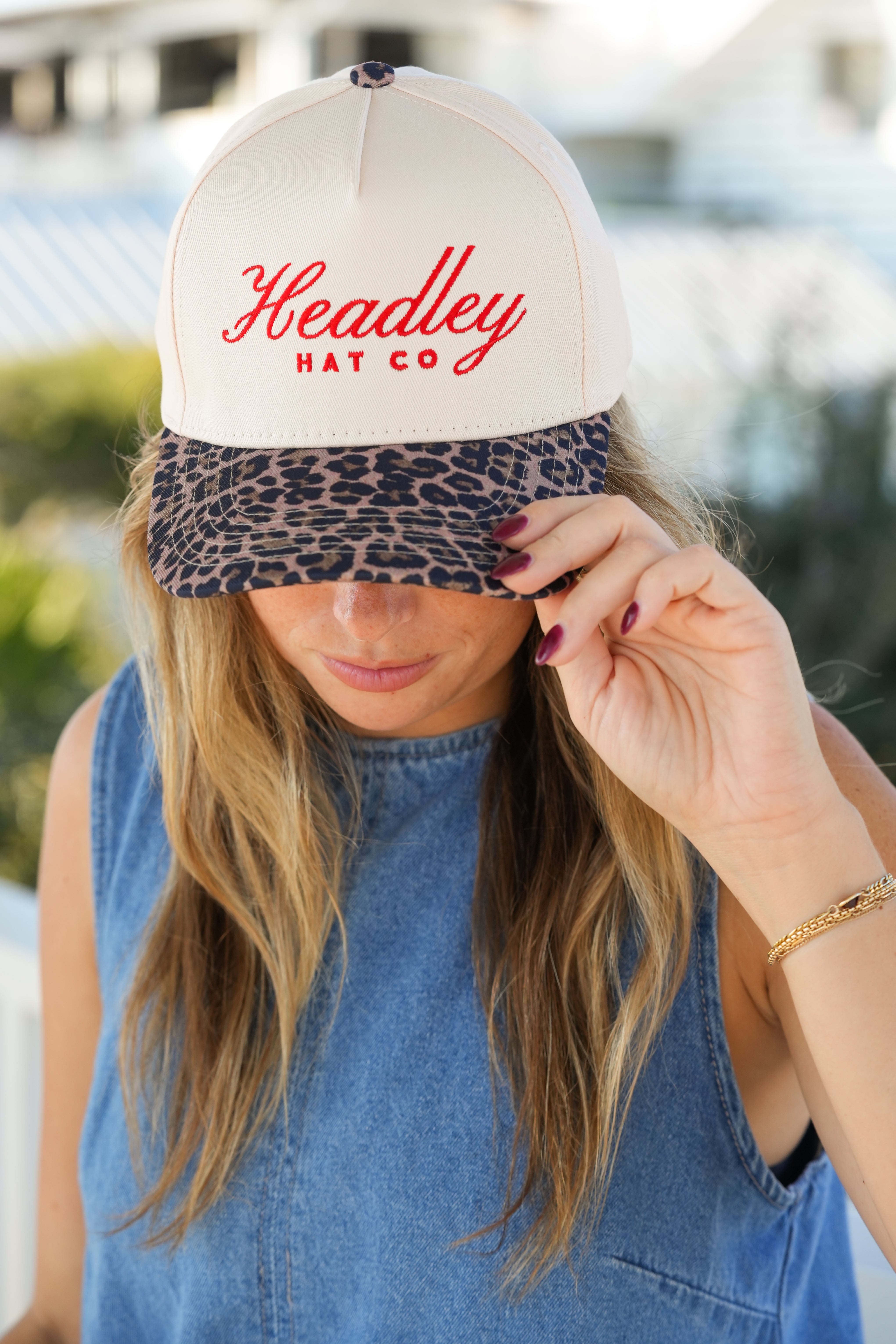 Red Headley Cheetah Brim