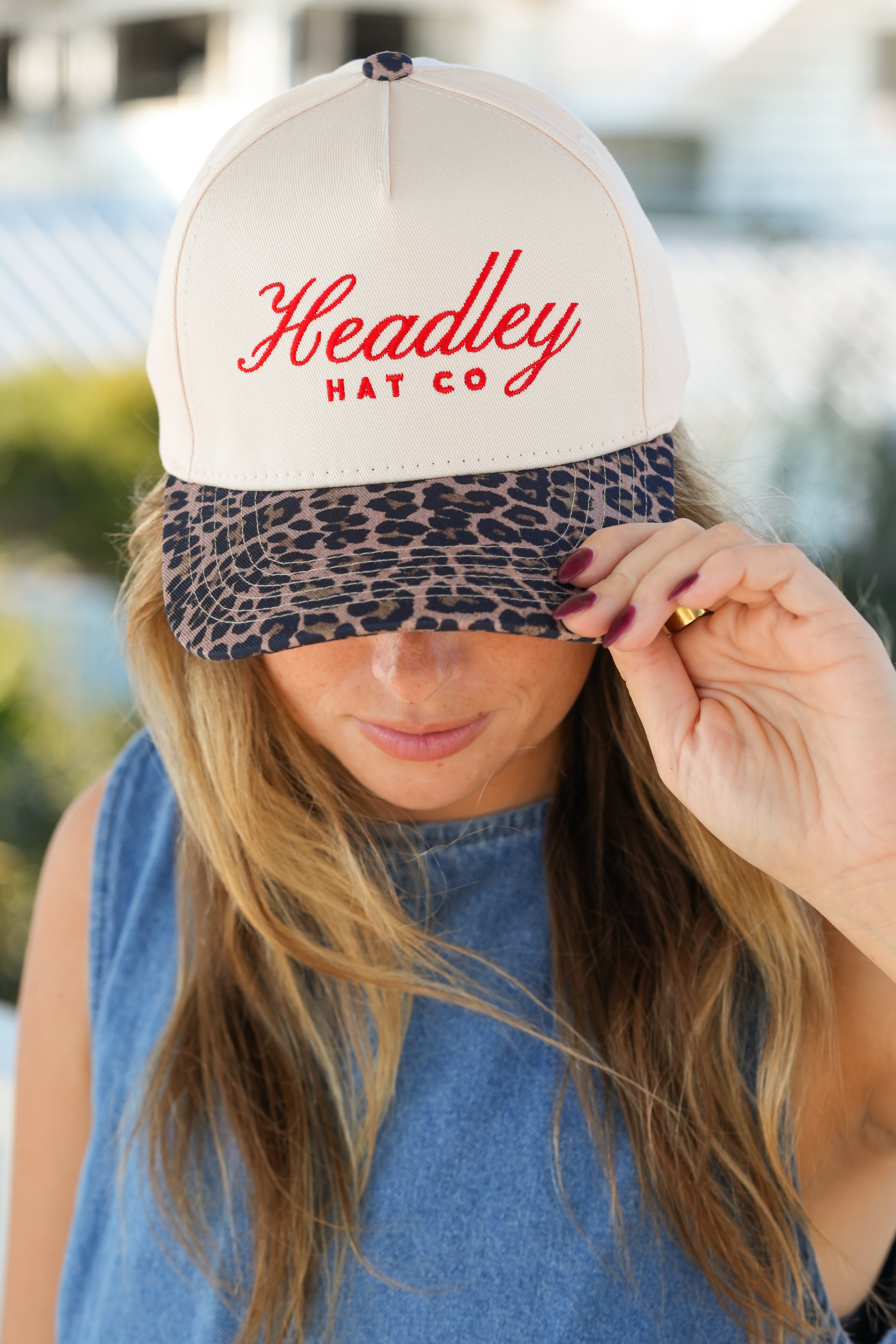 Red Headley Cheetah Brim