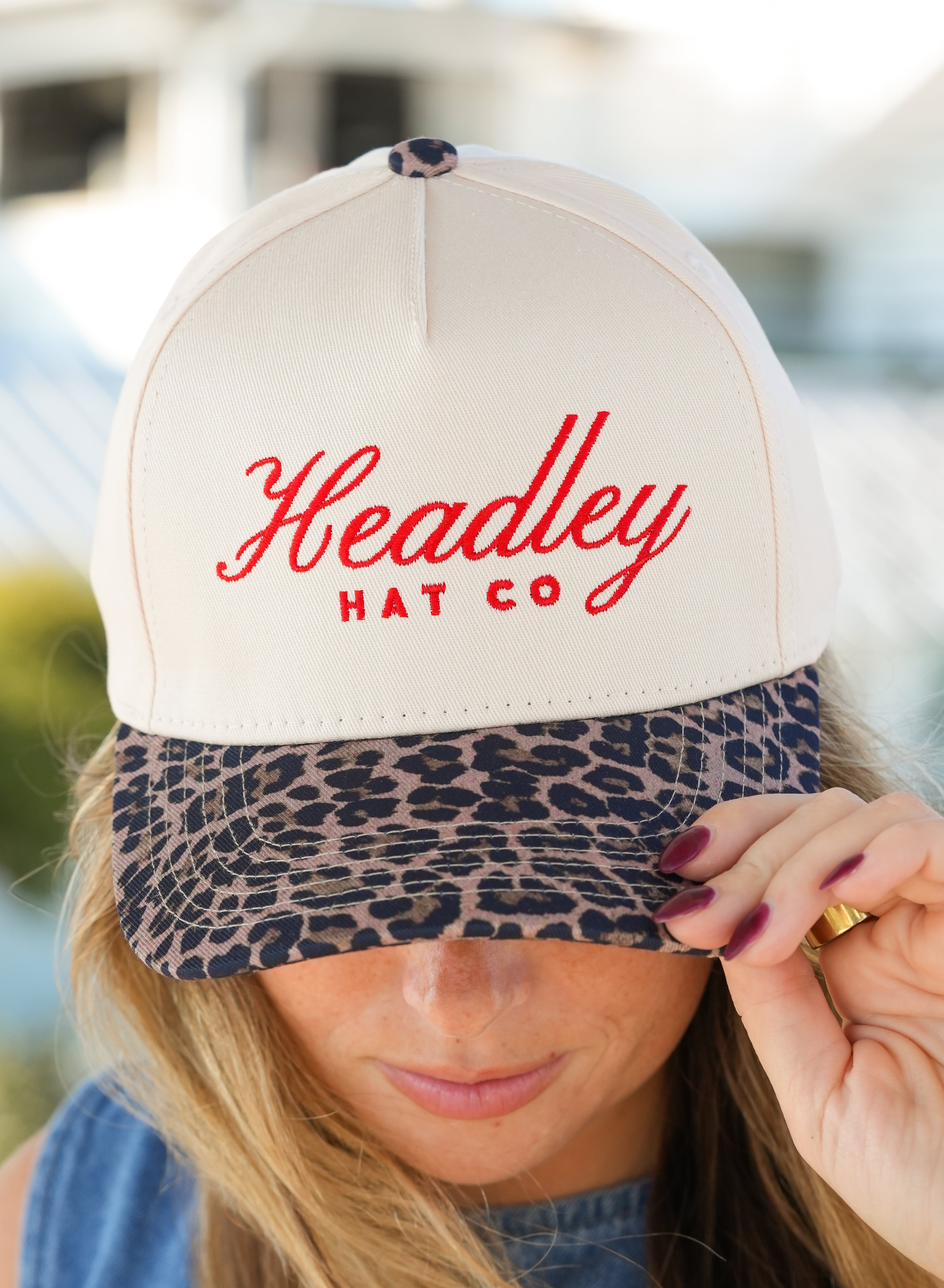 Red Headley Cheetah Brim