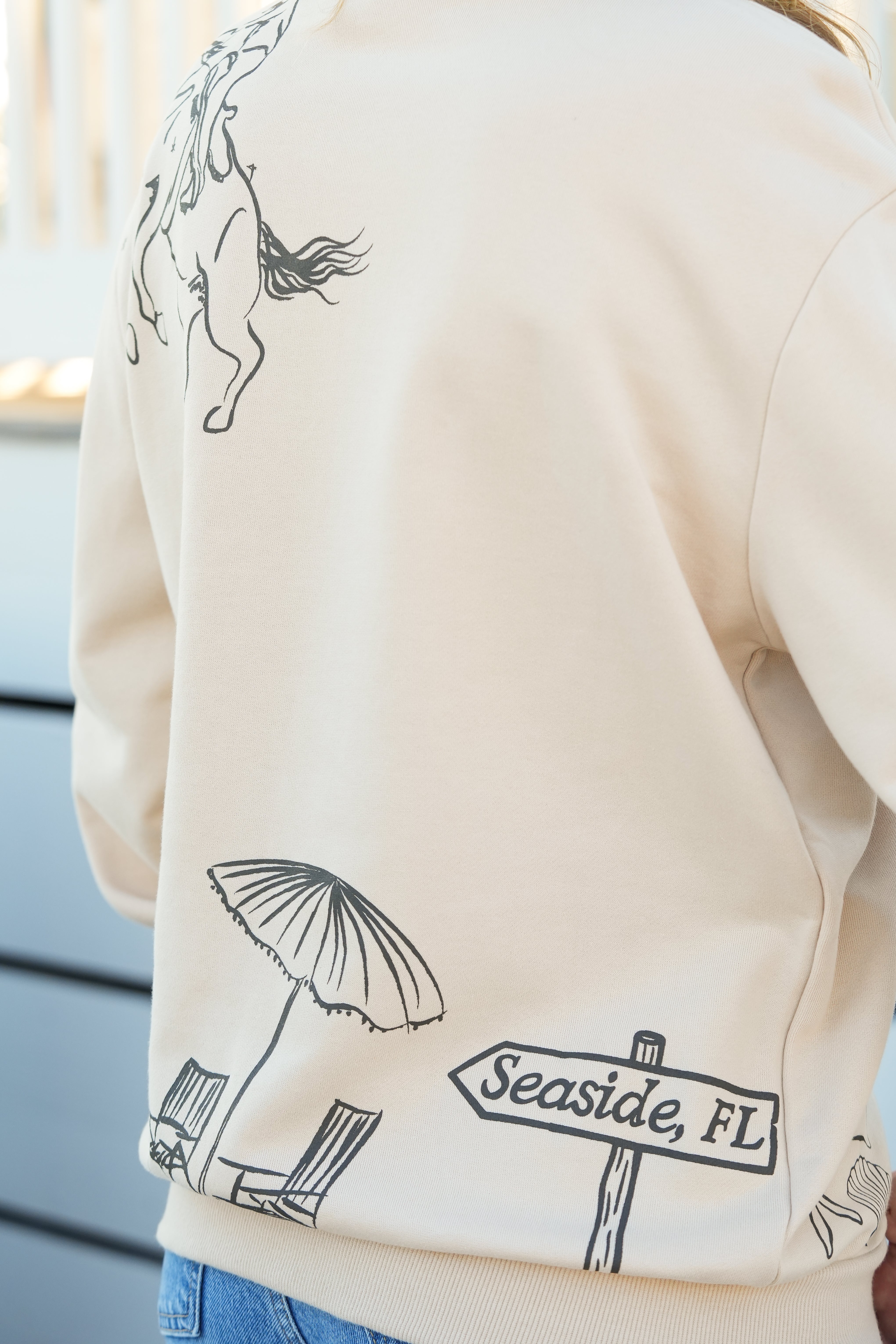 Tan Mock Neck Sweatshirt