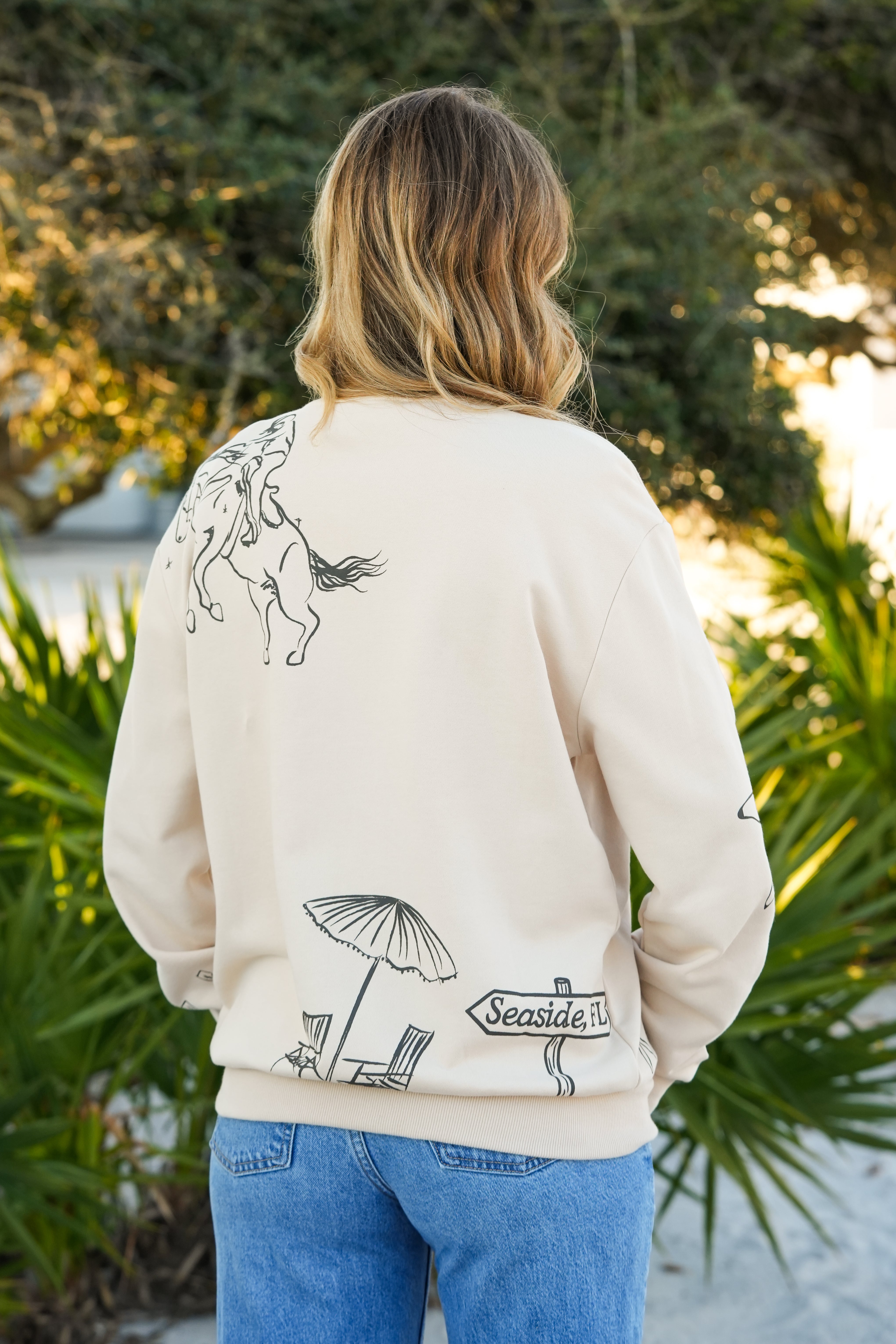 Tan Mock Neck Sweatshirt