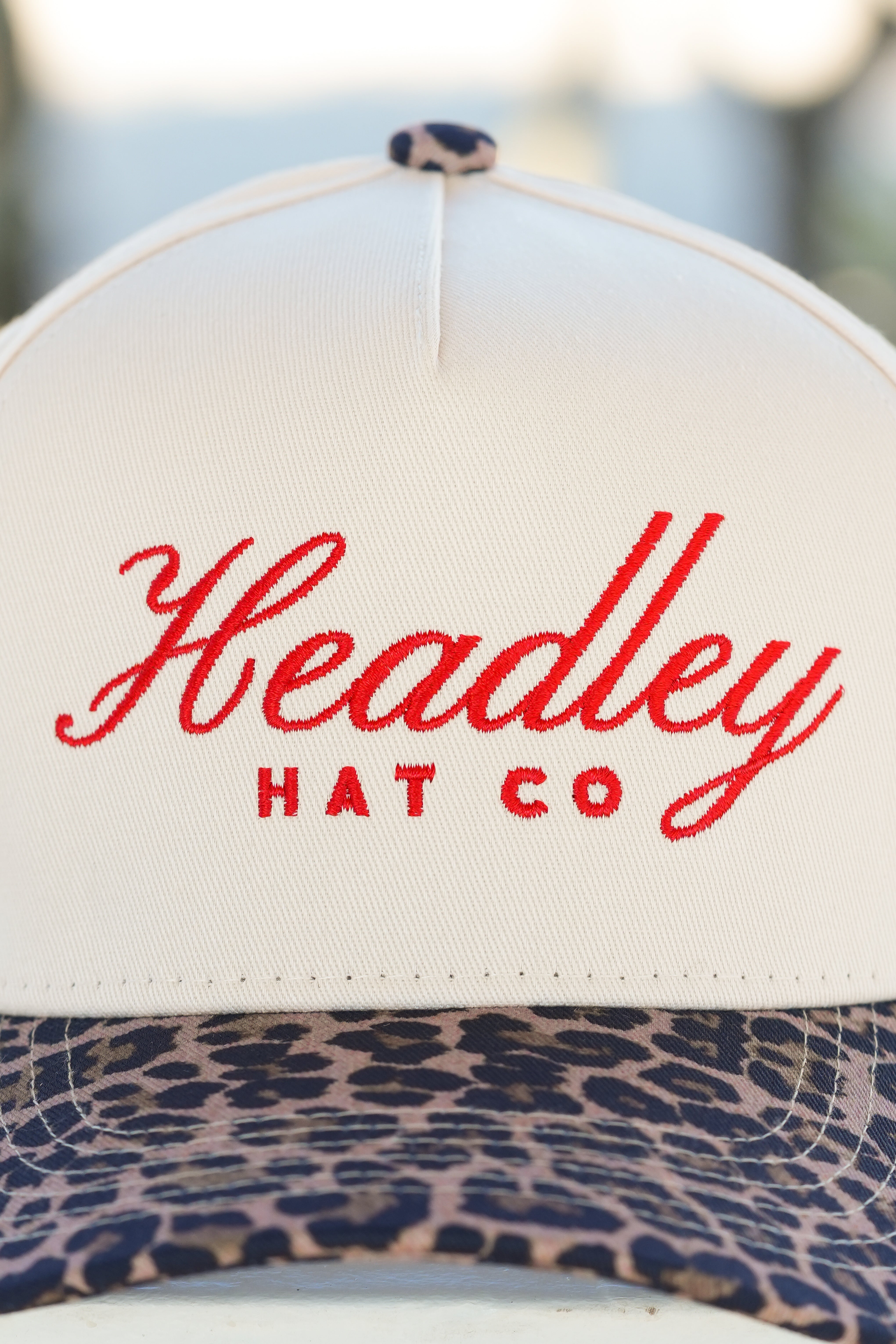 Red Headley Cheetah Brim